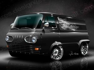 Ford Econoline Black Illustration